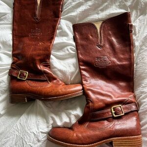 Coach Brown Leatherware with Embossed Logo